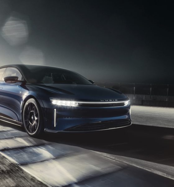 lucid air sapphire in blue