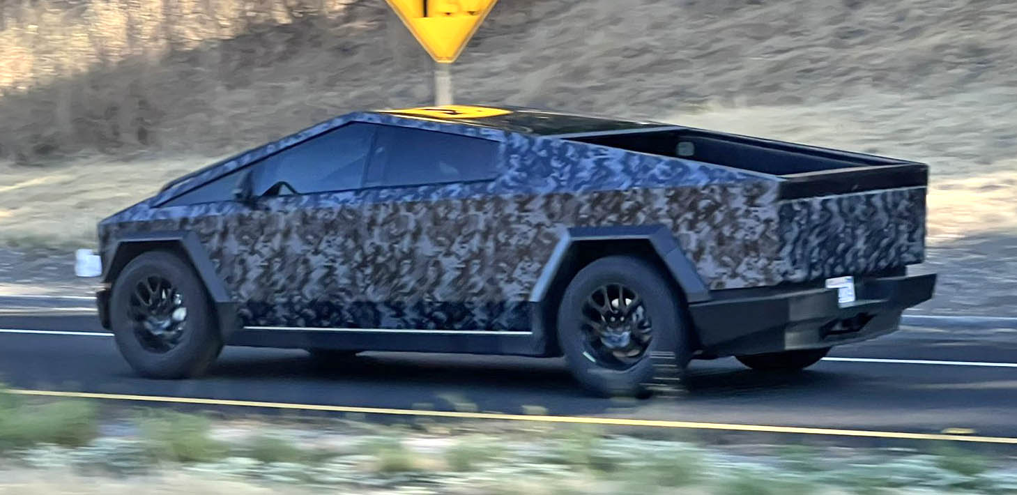 tesla cybertruck darker camo