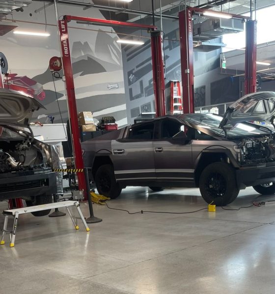 tesla cybertruck wrapped like an F-150 Lightning