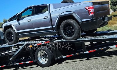 tesla cybertruck wrapped as an f-150