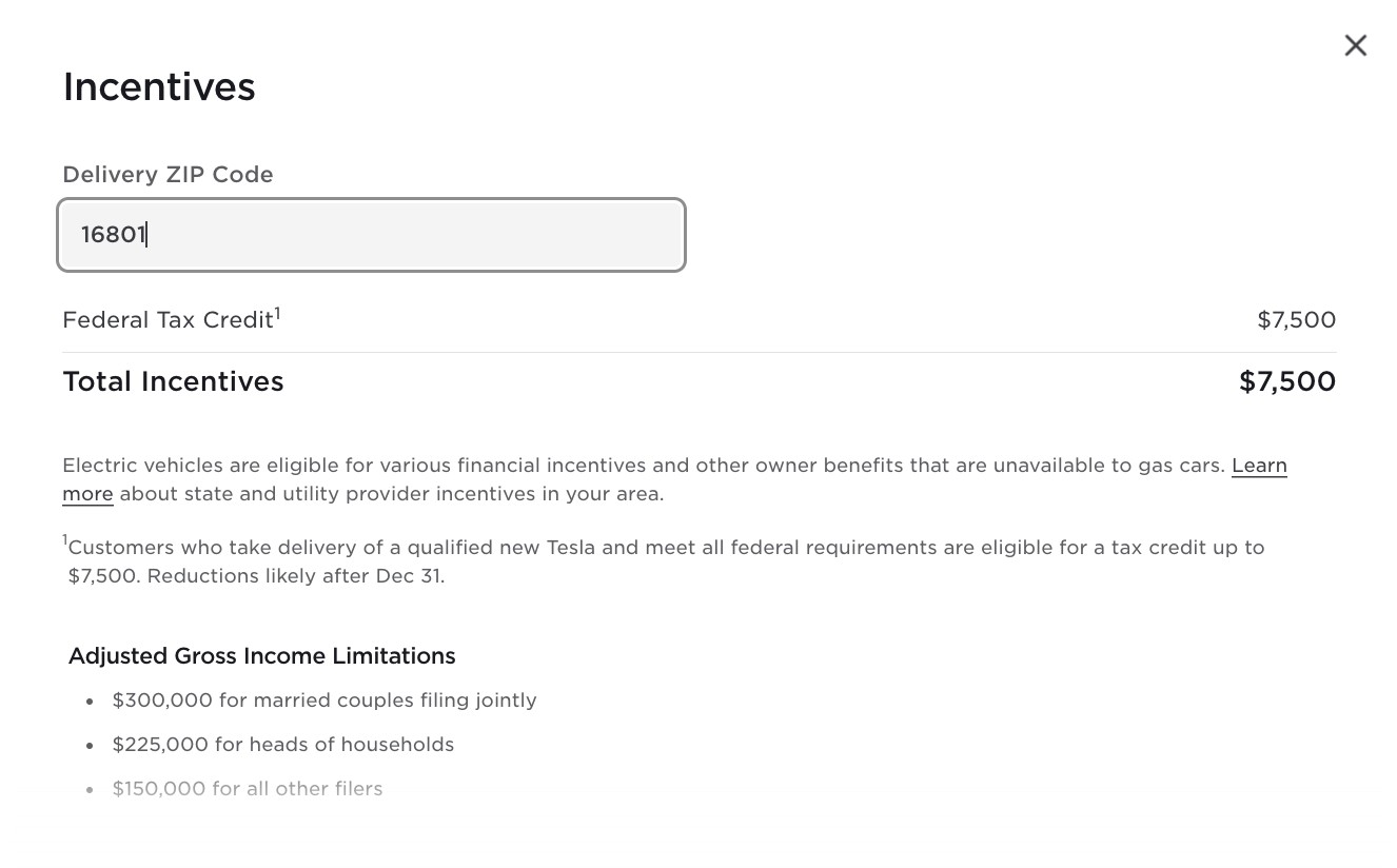 tesla tax credit tool 