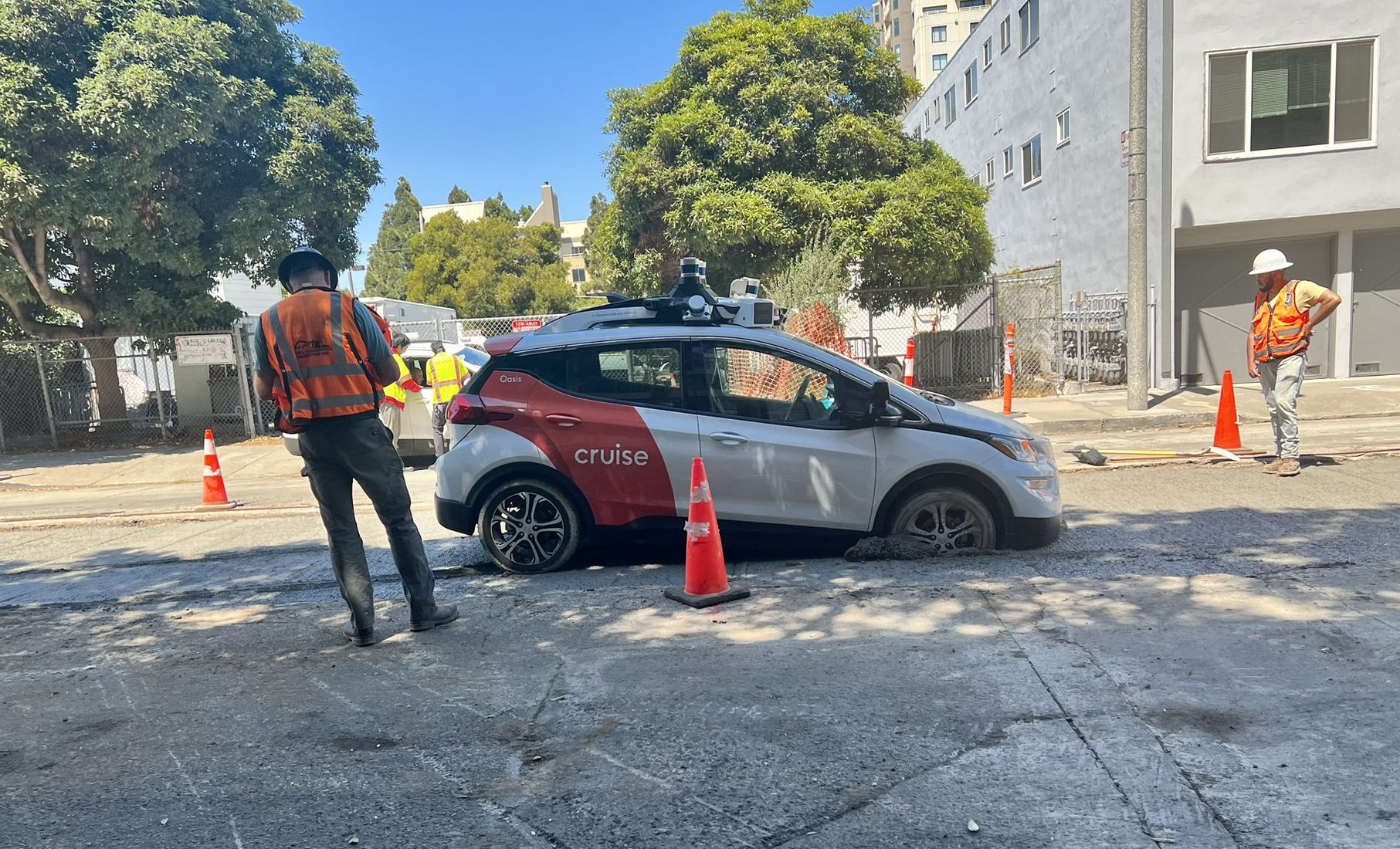 cruise car in cement