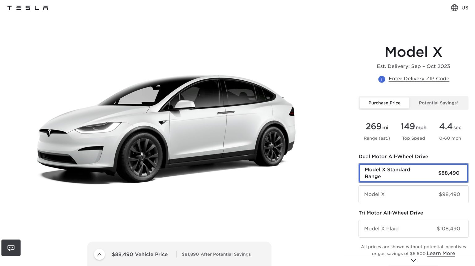 Tesla Model S, Model X now more affordable with Standard Range variants