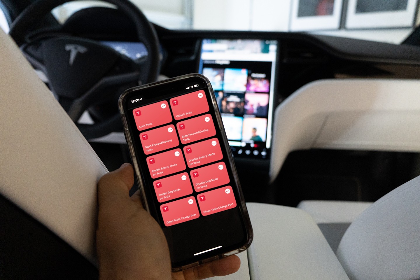 tesla apple shortcuts