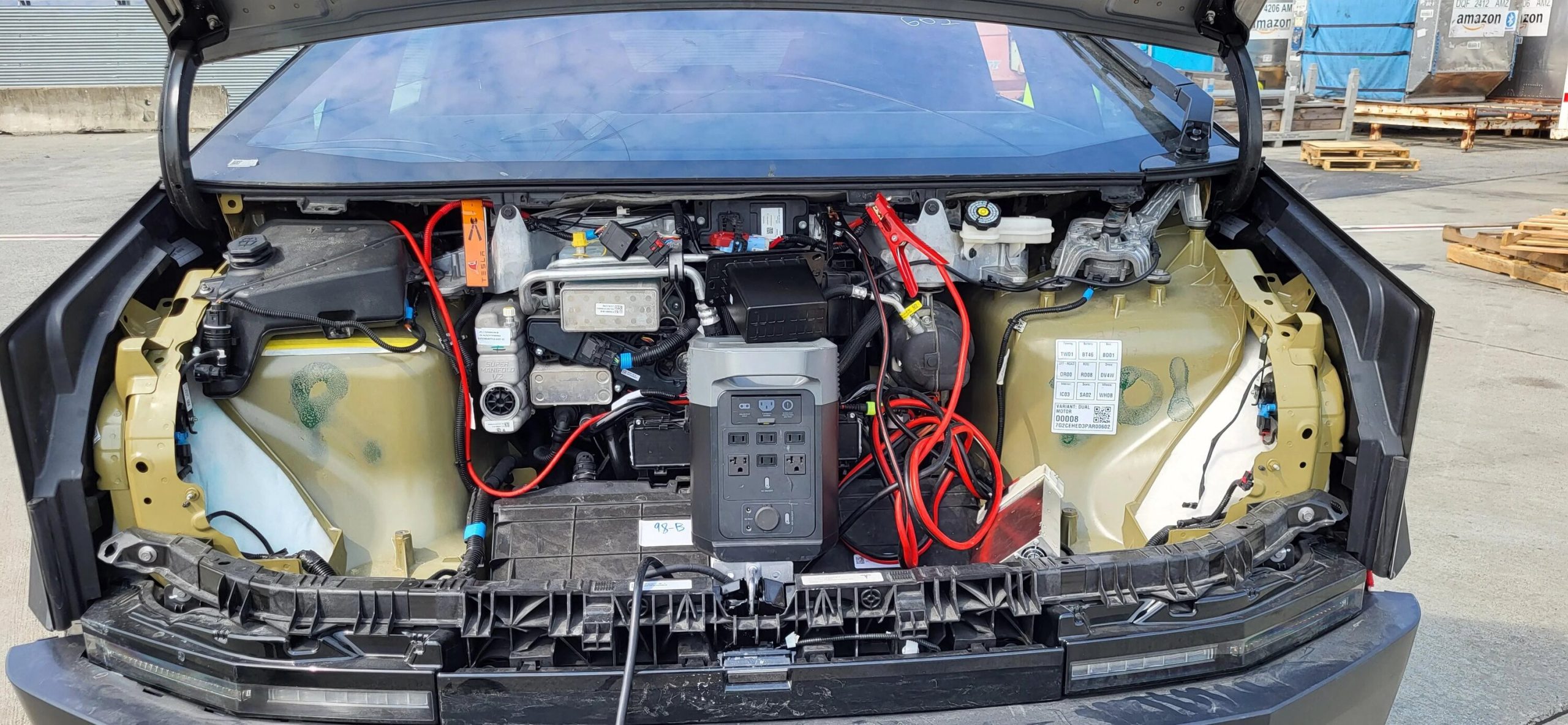 Tesla Cybertruck Dual Motor closeup shows “Super Manifold V2,” beefy wiper motor, cool interior details Auto Recent