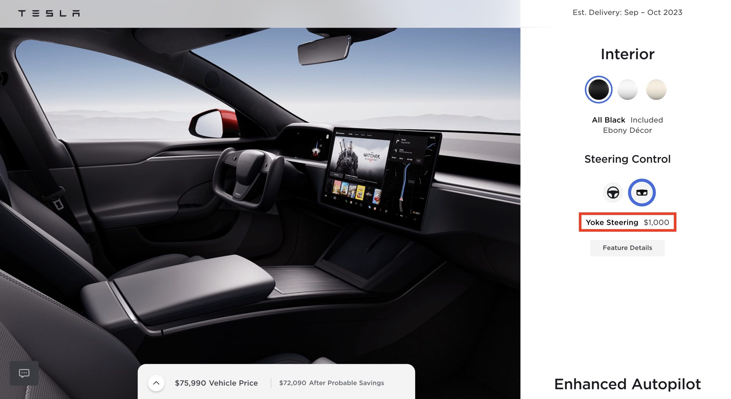 Tesla unveils new Model S with new interior, crazy steering wheel, and more