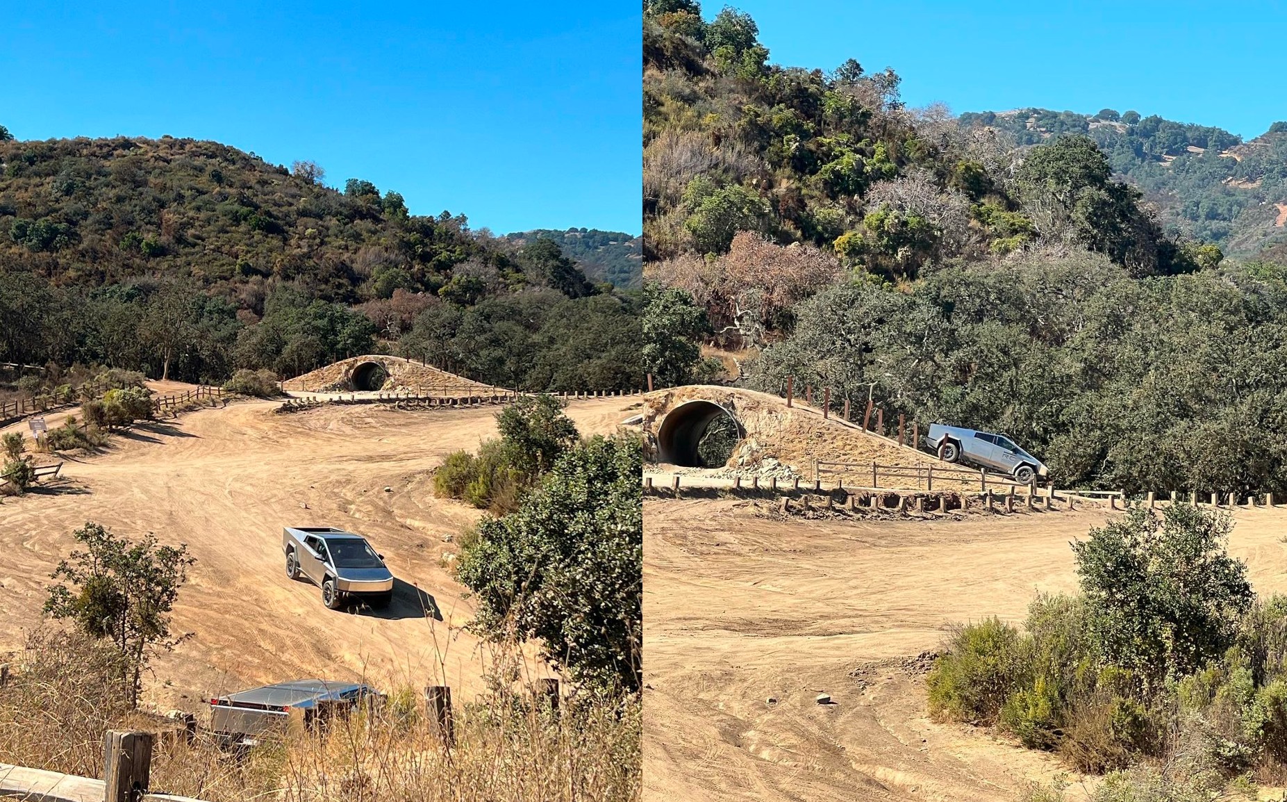 Tesla Cybertruck tests off road skills at Hollister Hills SVRA
