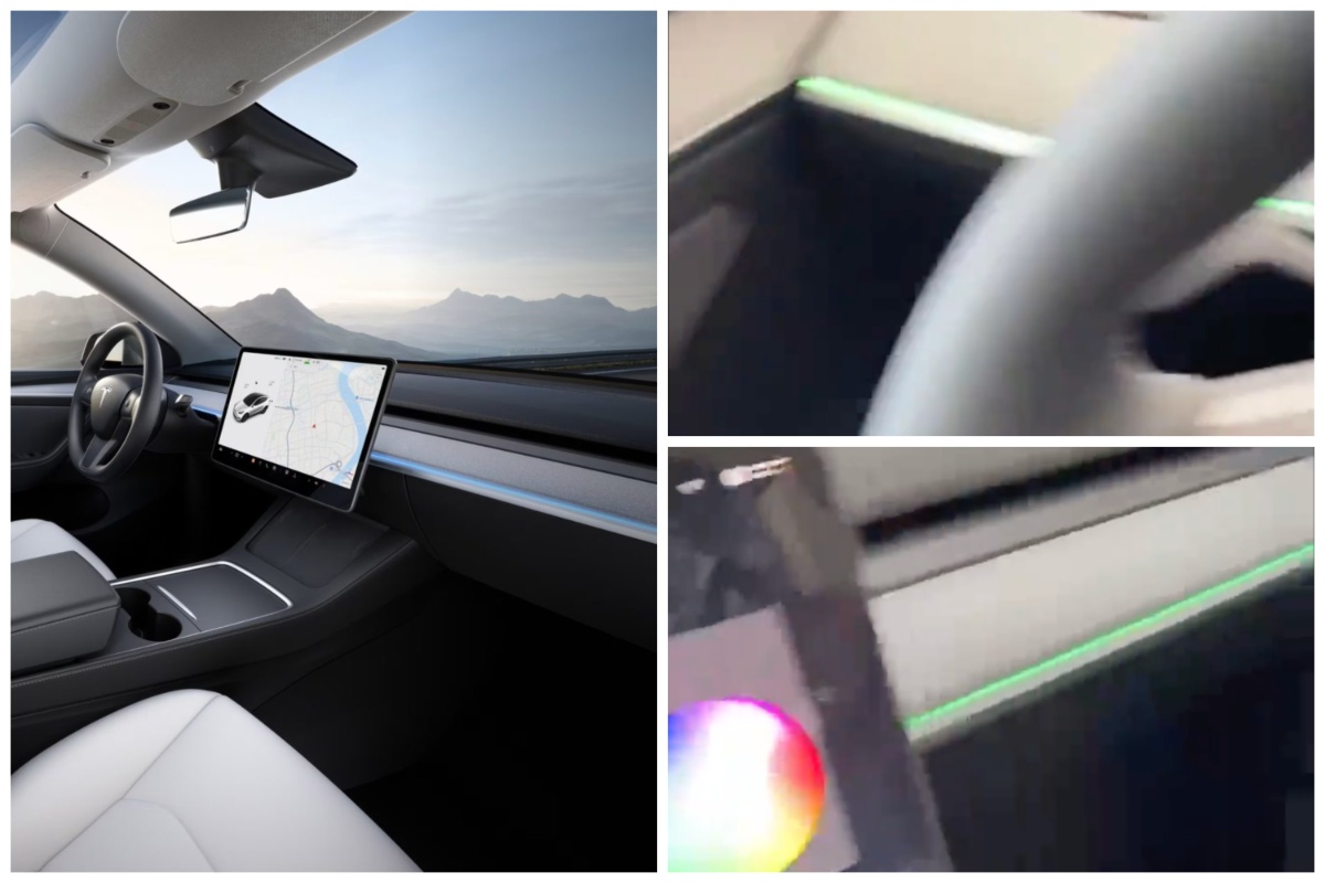 Tesla Mannequin Y’s ambient lighting design modifications revealed in leaked video