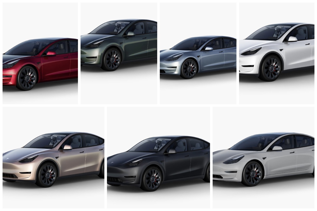 Tesla Model Y Colour Guide