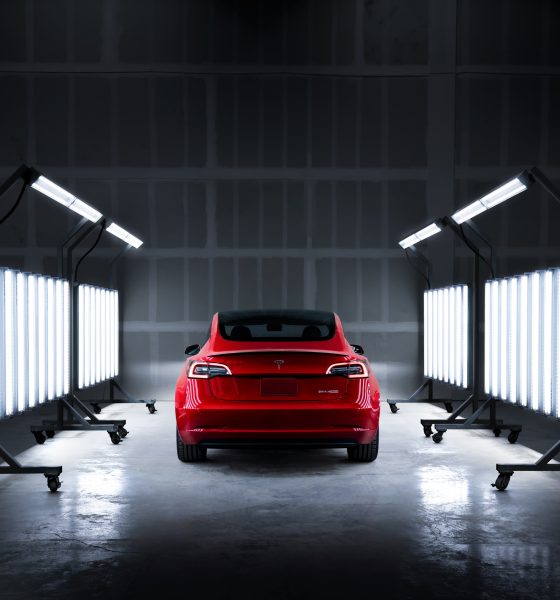 tesla model 3 rear