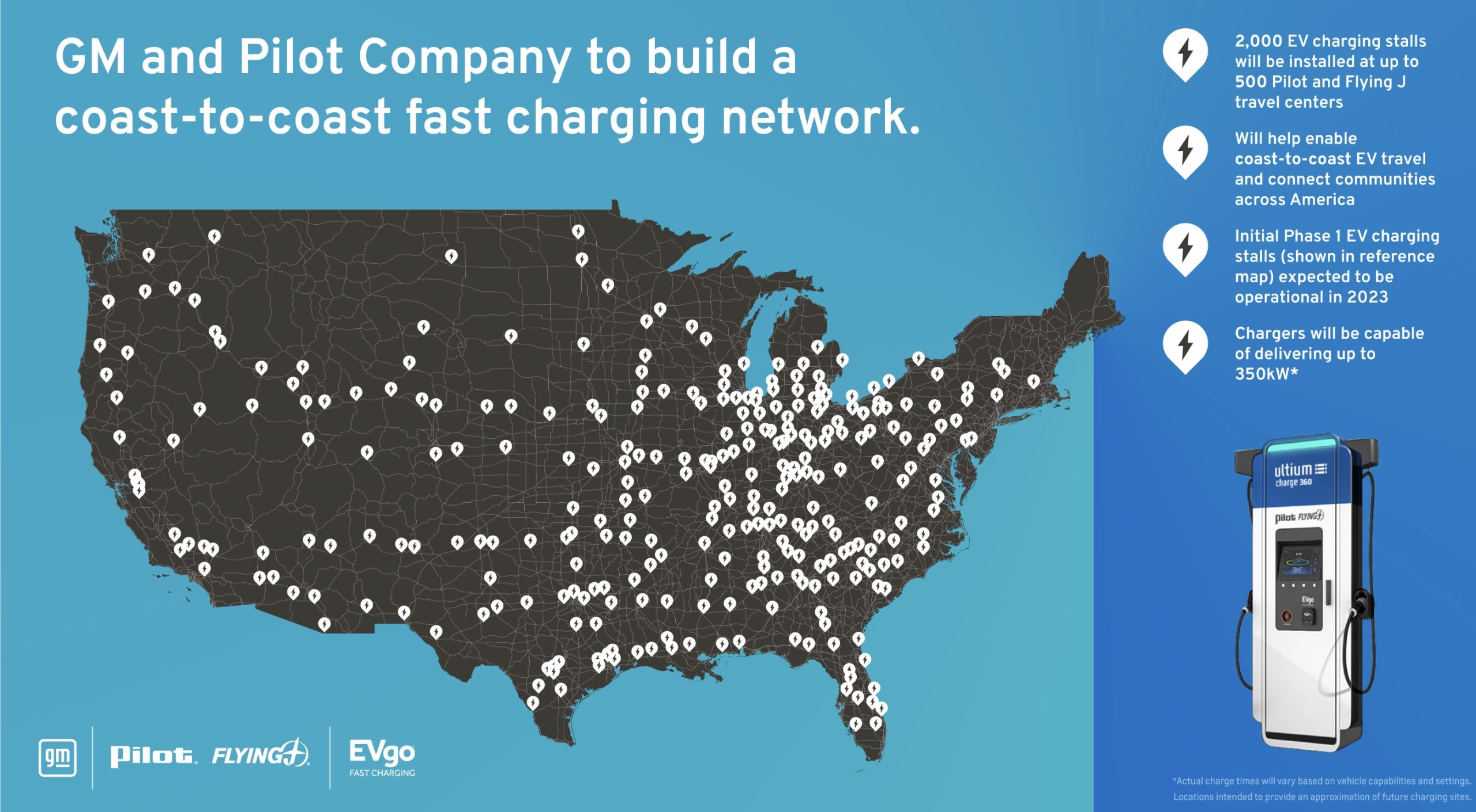 General Motors opens first locations in national EV fast-charging network