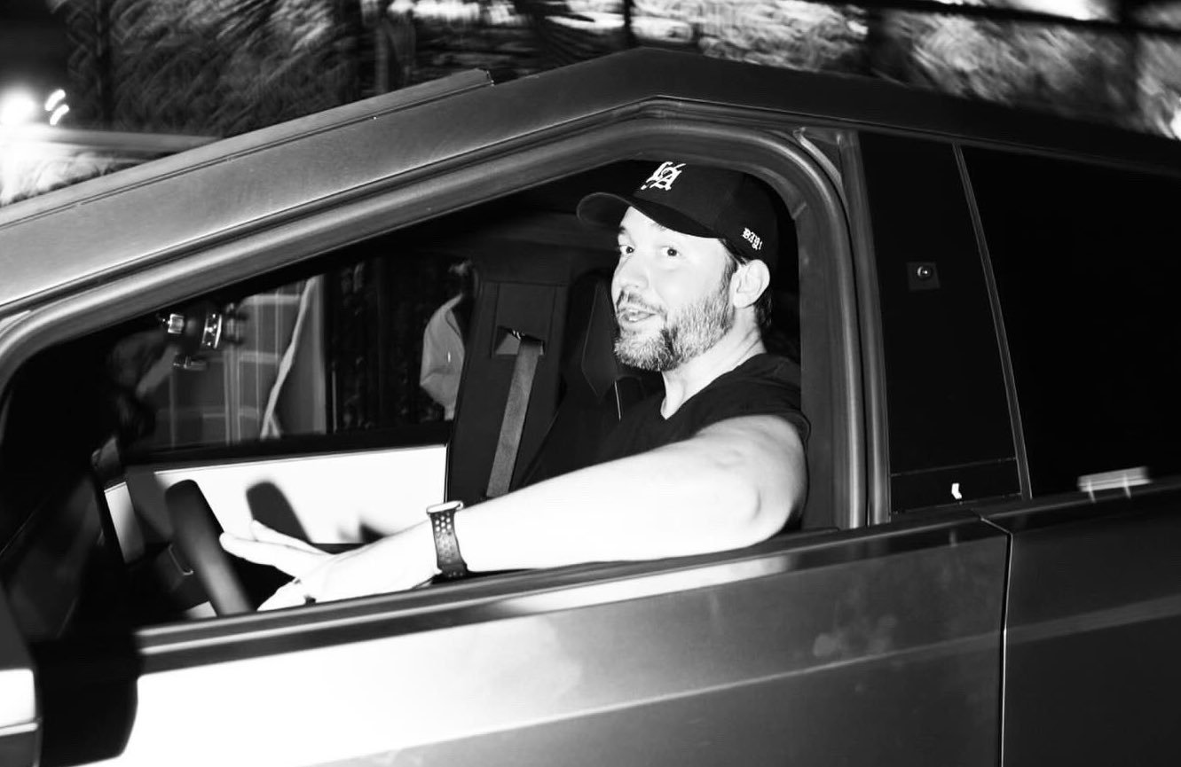 alexis-ohanian-cybertruck-black-and-white