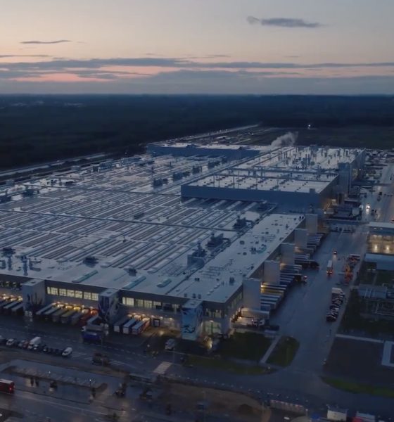 tesla giga berlin aerial view