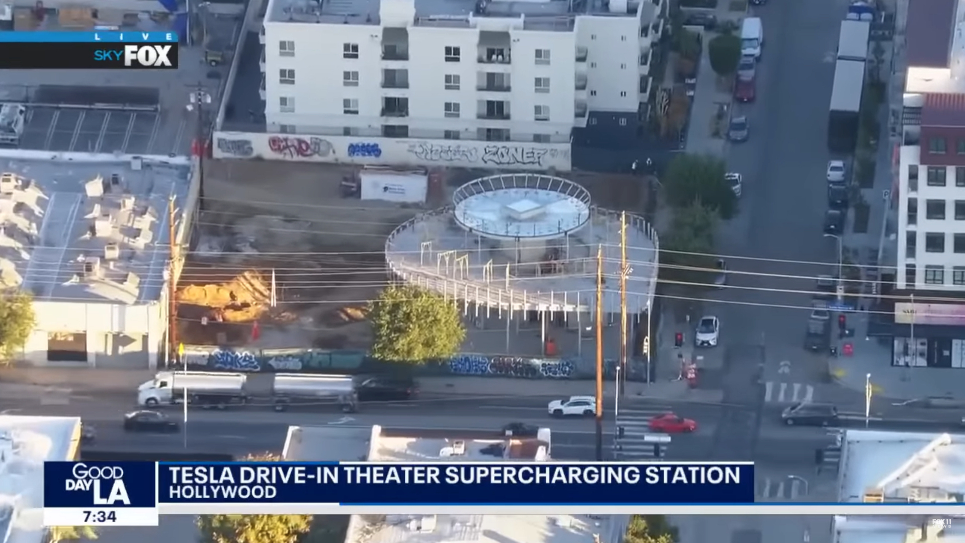 tesla-drive-in-theater-diner-supercharger-los-angeles-aerial-footage