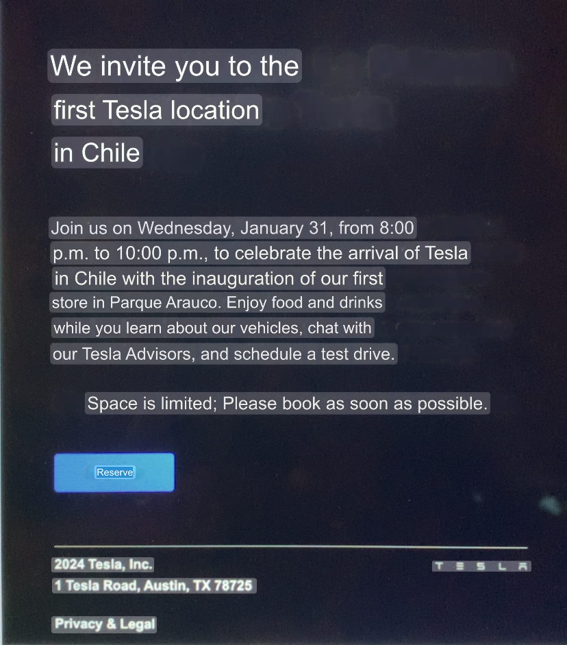 tesla-store-in-chile-screenshot-of-email-maxcorreaf-translated