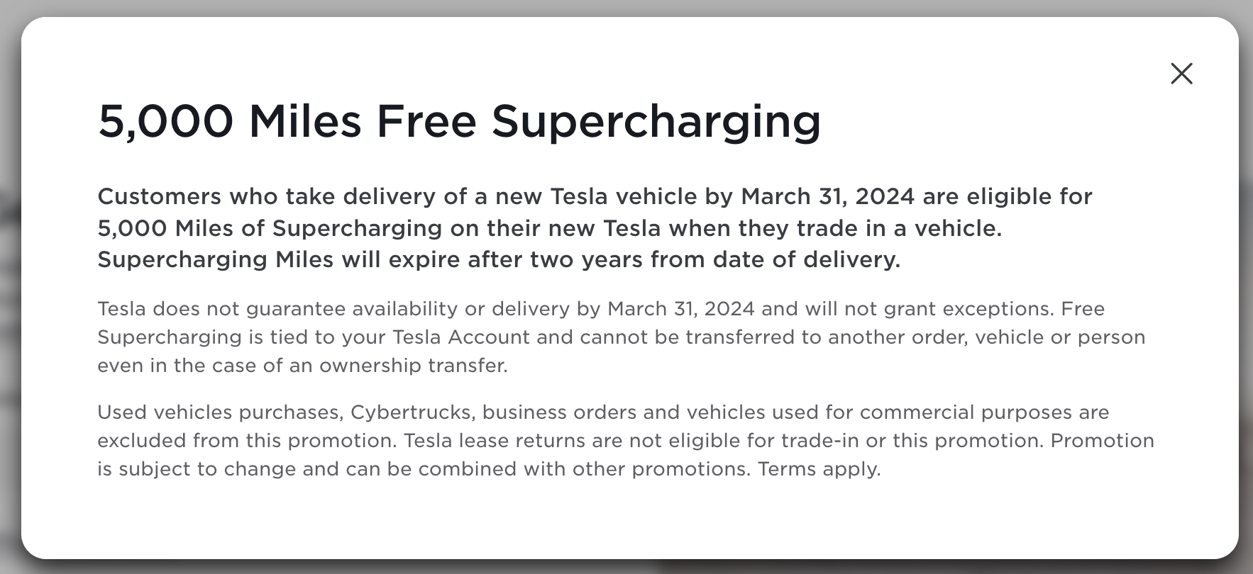 Tesla offering 5,000 miles of Free Supercharging on trade-ins this month