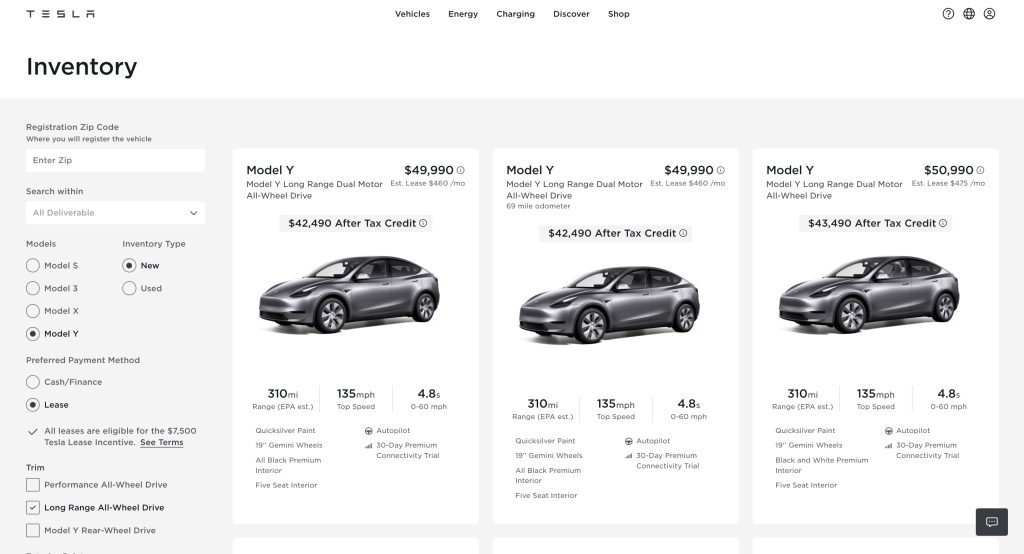 Tesla launches Quicksilver paint option for US Model Y inventory units