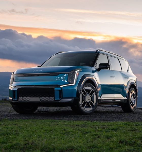 kia ev9 in blue