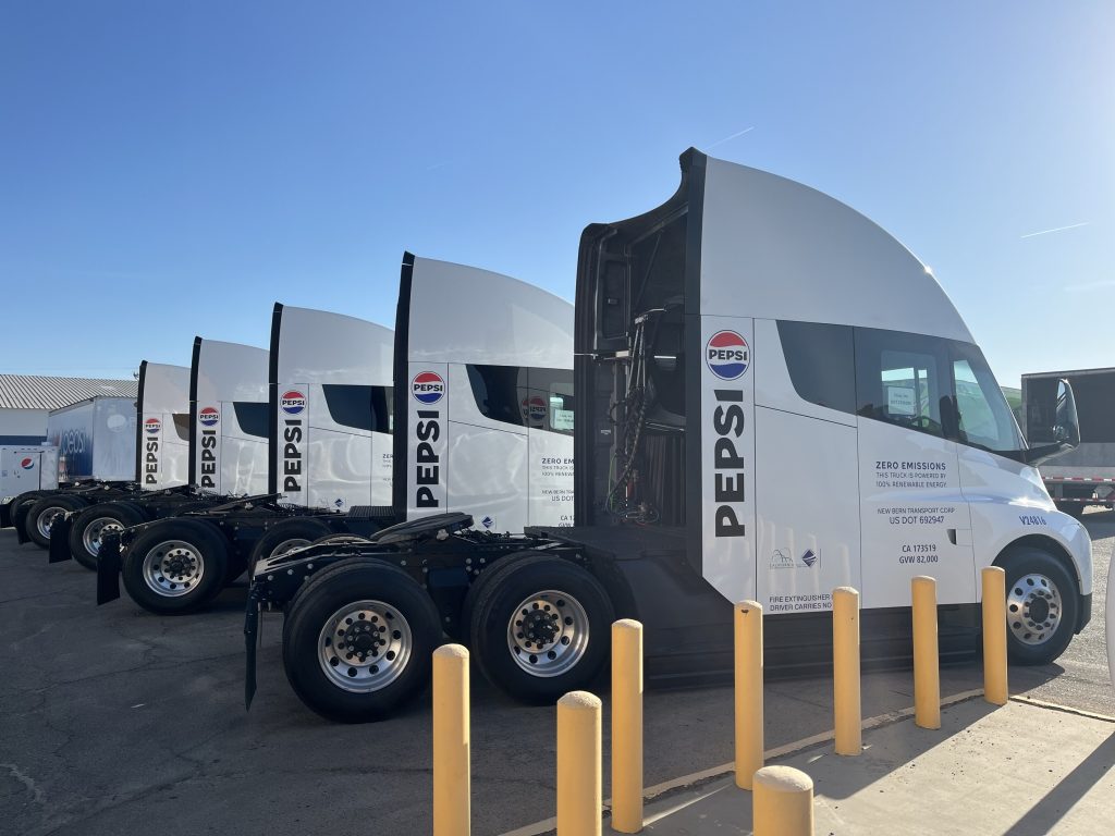 PepsiCo shares photo of freshly delivered Tesla Semi truck units
