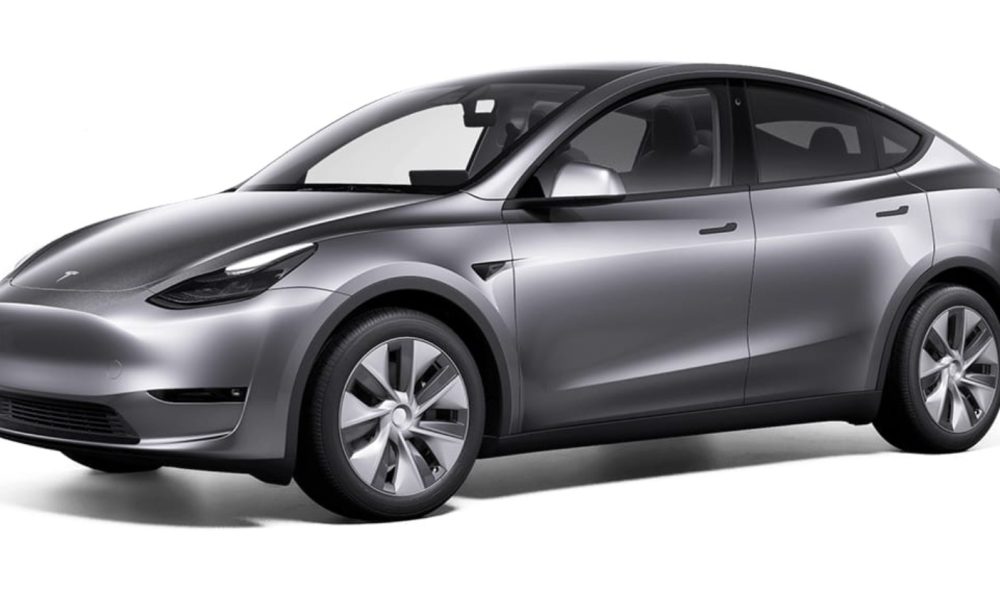 tesla model y in quicksilver