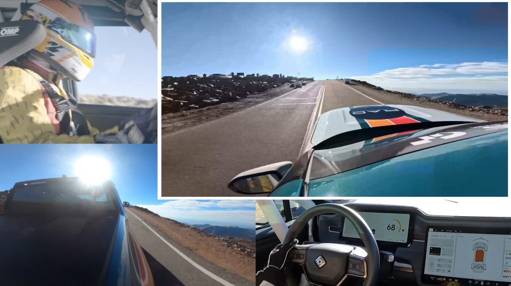 Rivian posts full R1T 2024 Pikes Peak International Hill Climb run