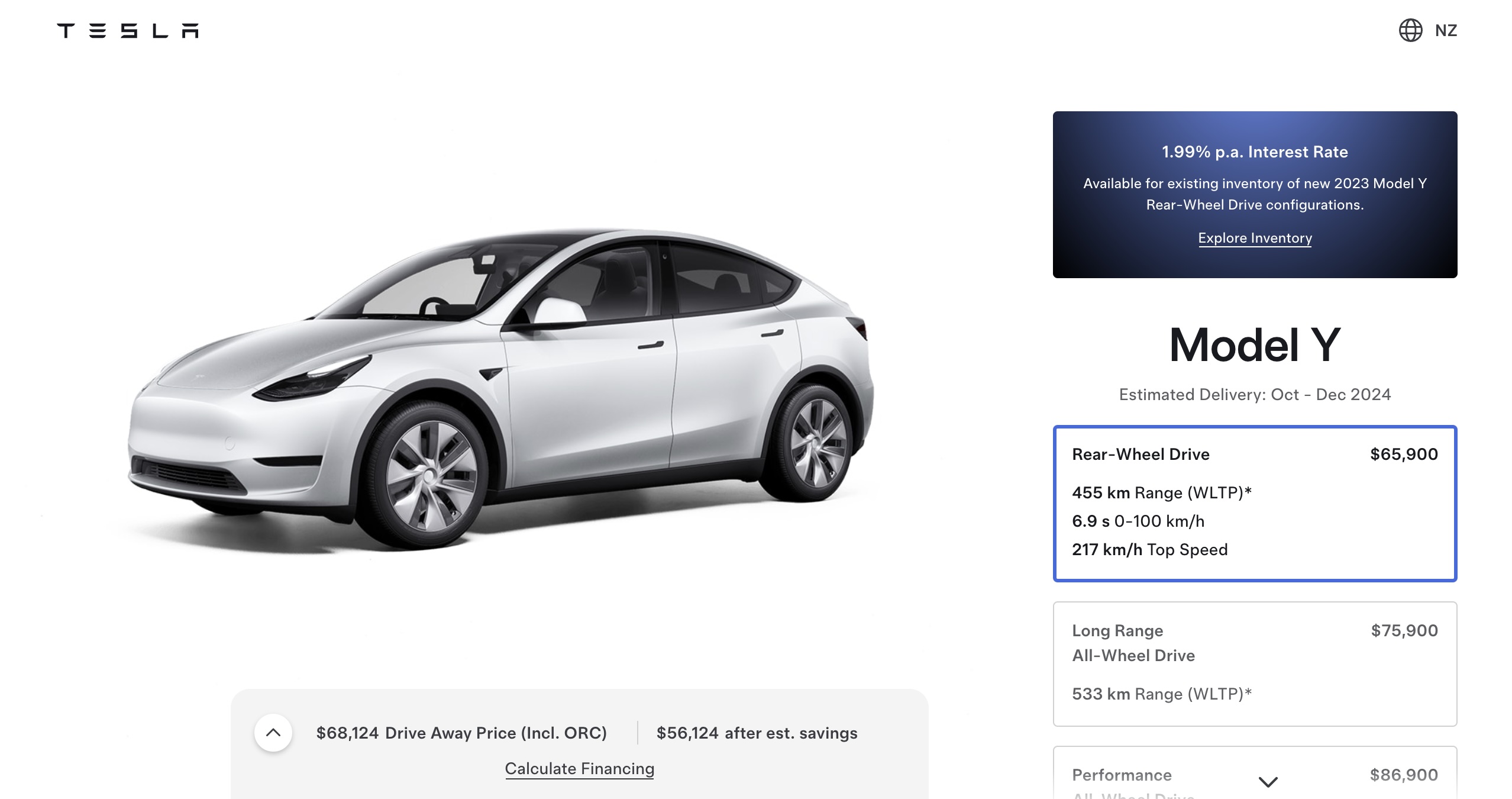 Tesla-model-3-model-Y-interest-rate-inventory