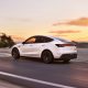 tesla model y in white