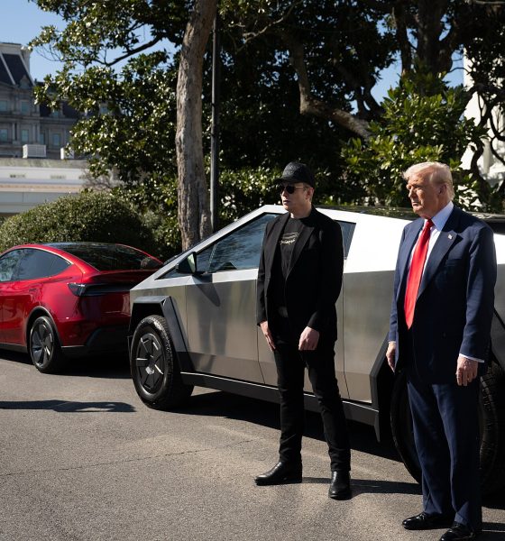 President Donald J. Trump purchases a Tesla on the South Lawn, Tuesday, March 11, 2025. (Official White House Photo by Molly Riley)