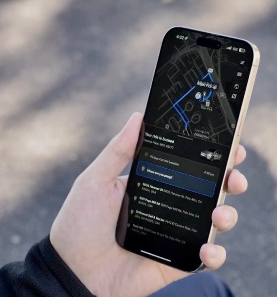 tesla robotaxi app on phone