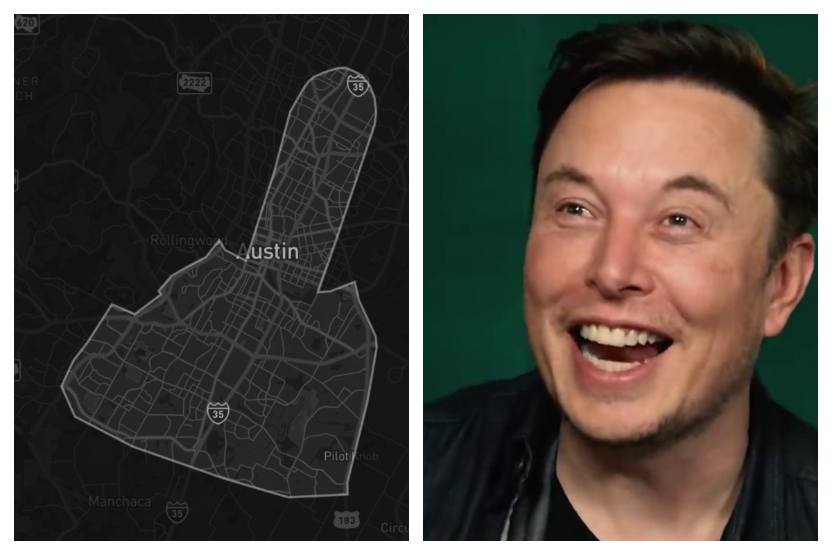 tesla austin robotaxi geofence and elon musk laugh from meme review
