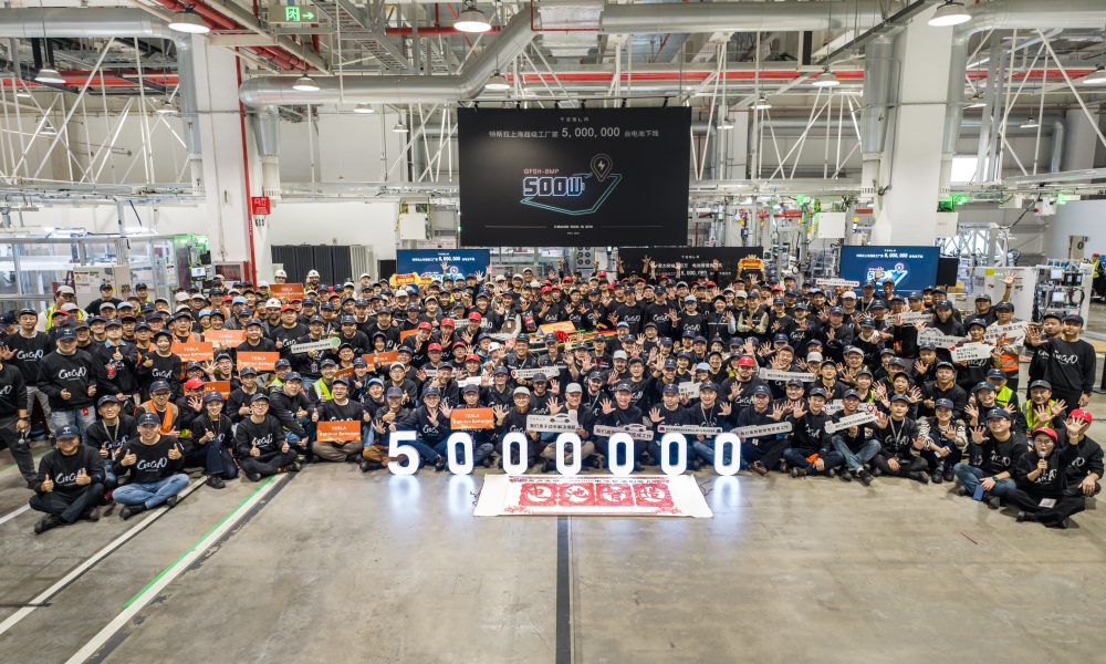 Tesla Giga Shanghai just built its 5 millionth battery pack