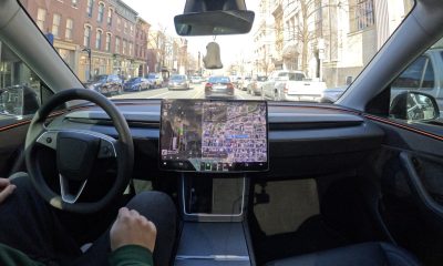 tesla interior operating on full self driving