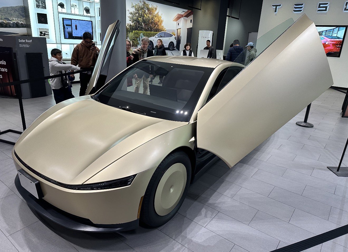 Production ready Tesla Cybercab Hits Showroom Floor In San Jose