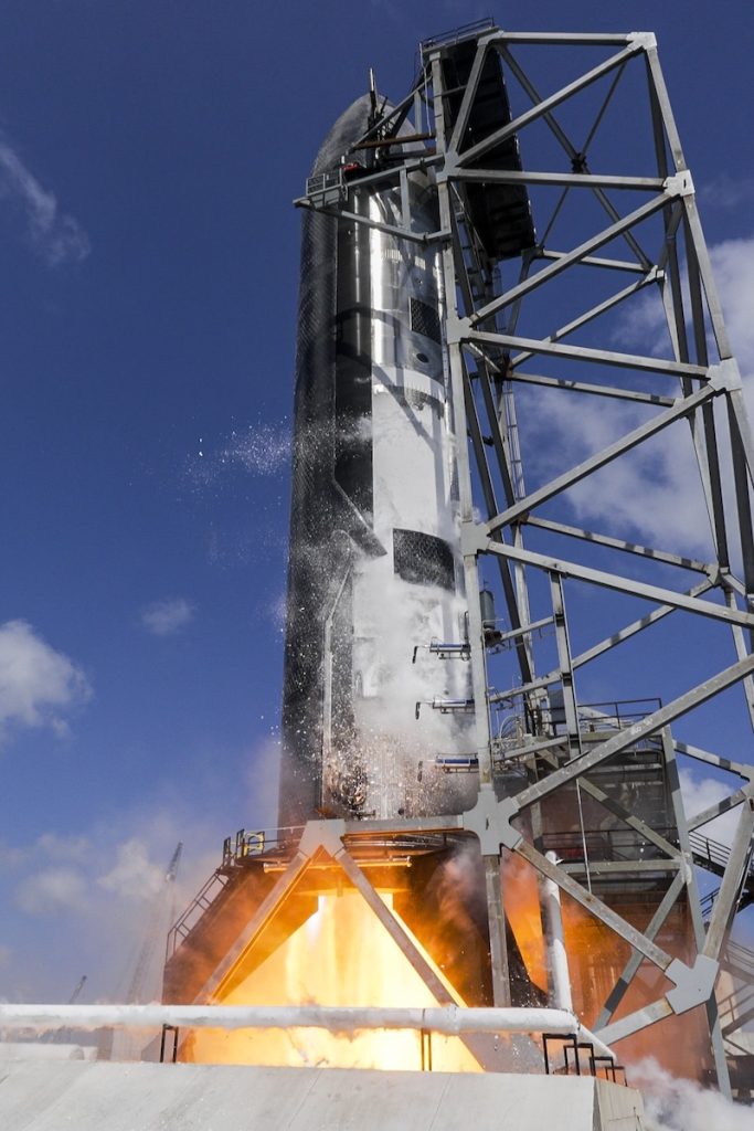 SpaceX Starship full duration static fire on April 14, 2026 from Starbase, Texas (Credit: SpaceX)