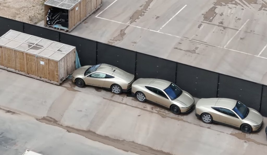 Tesla Cybercab crash test units spotted at Gigafactory Texas [Credit: Joe Tegtmeyer)
