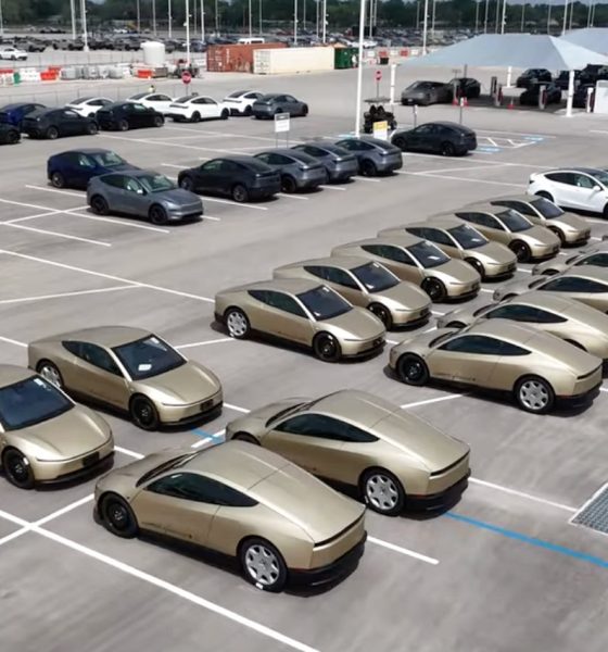 Tesla Cybercab fleet spotted at Gigafactory Texas [Credit: Joe Tegtmeyer)