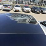 Tesla Model Y glass roof shattered from a piece of falling Iranian missile debris
