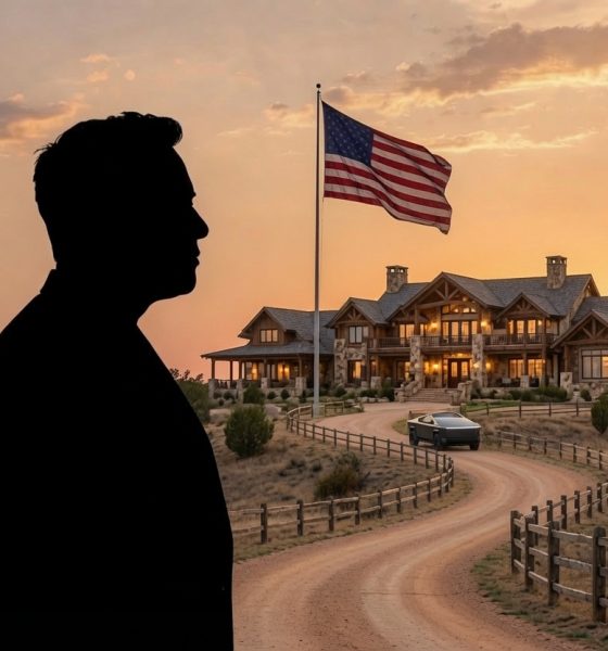 Concept art of Elon Musk Texas Ranch as rendered via Grok