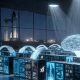 Artistic concept rendering of SpaceX data being incorporated into a Grok AI model