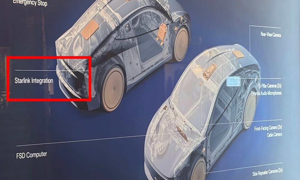 Tesla reveals first vehicle model to receive Starlink integration