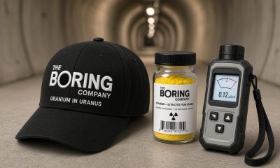 Concept rendering of Boring Company Uranium in Uranus merch tease via Grok