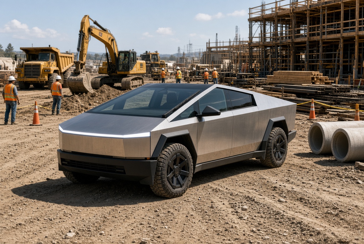 Tesla Cybertruck construction site