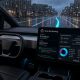 Concept of SuperGrok Bot handling banking in a Tesla via Grok
