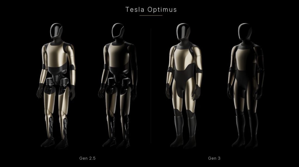 Tesla Optimus Gen 2.5 vs Gen 3 comparison via @WholeMars on X