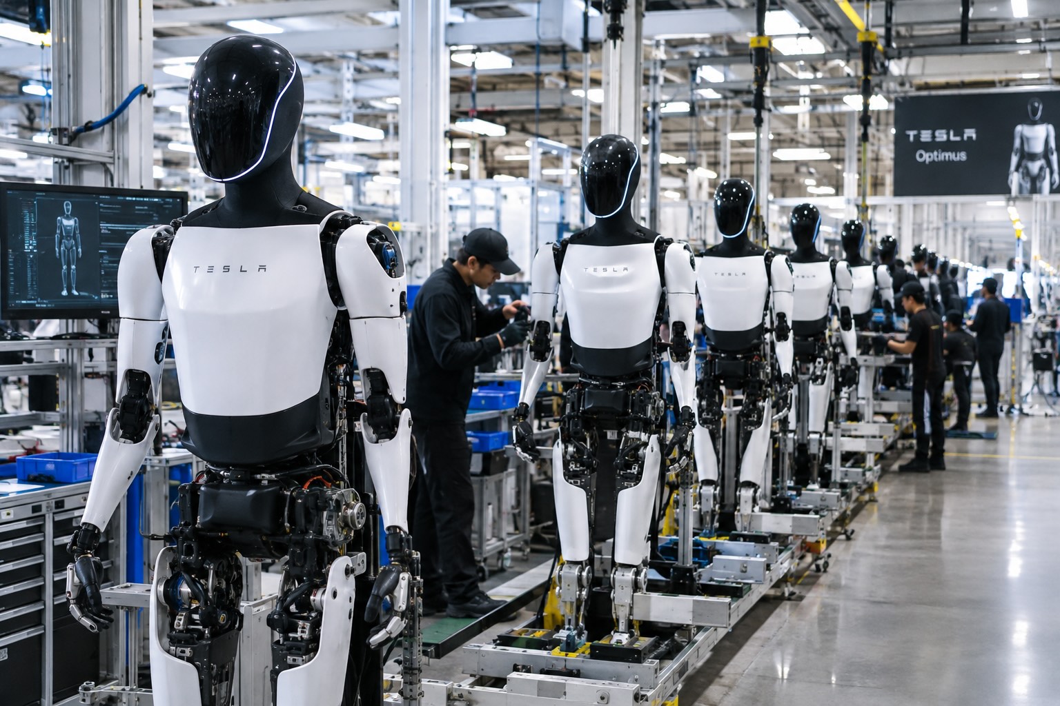 Concept rendering of Tesla Optimus in mass production