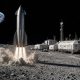 Concept rendering of SpaceX Starship landing on the moon via Grok