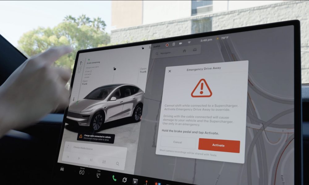 Tesla Introduces Emergency Drive Away Feature for Supercharger Users