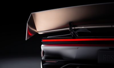 The Roadster’s rear wing, one of the aerodynamic elements Tesla pairs with a fan-based downforce system. (Image: Tesla)